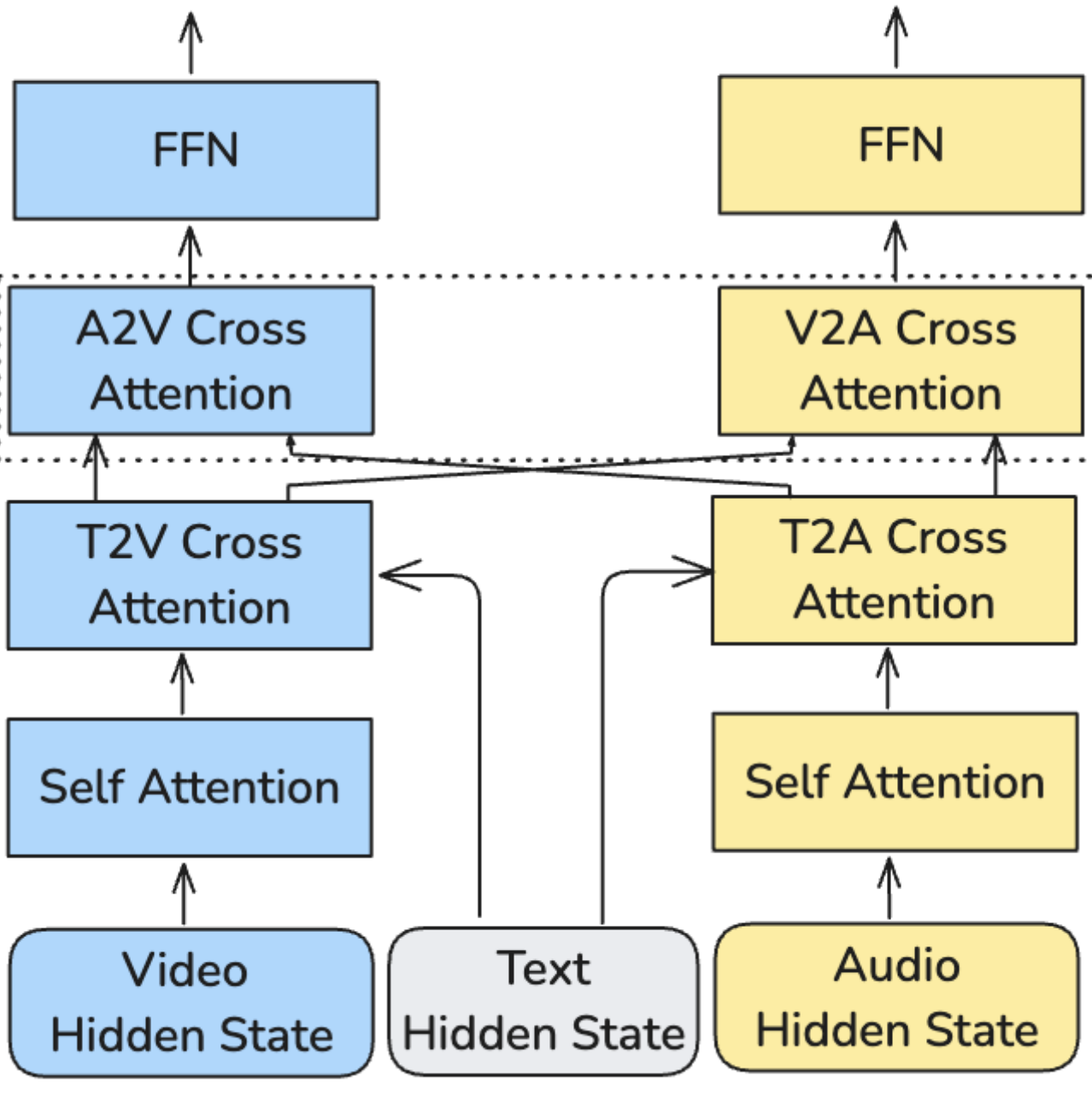 Dual stream DiT architecture.